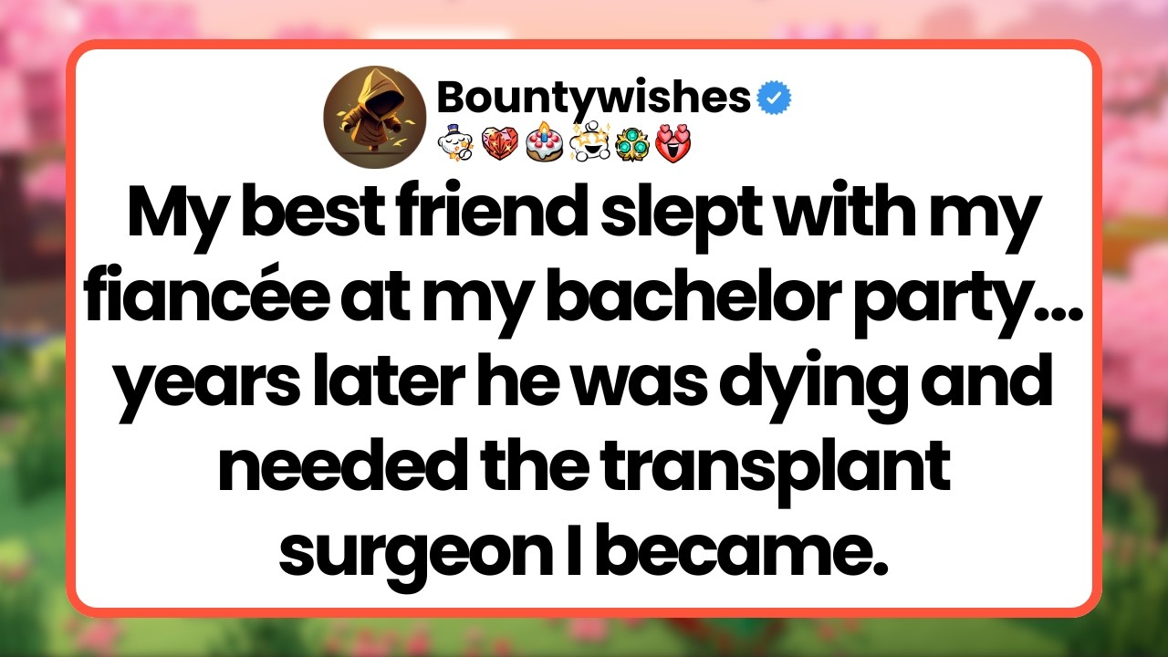 My best friend slept with my fiancé at my bachelor party. He needed the transplant surgeon I became.