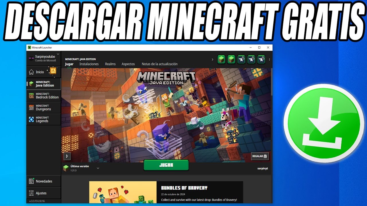 COMO DESCARGAR E INSTALAR MINECRAFT JAVA GRATIS PARA PC 2026 - MINECRAFT ULTIMA VERSION GRATIS