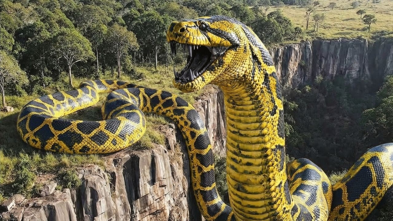 Prehistoric Humans vs Titanoboa - A Colossal Battle of the Ancient Age