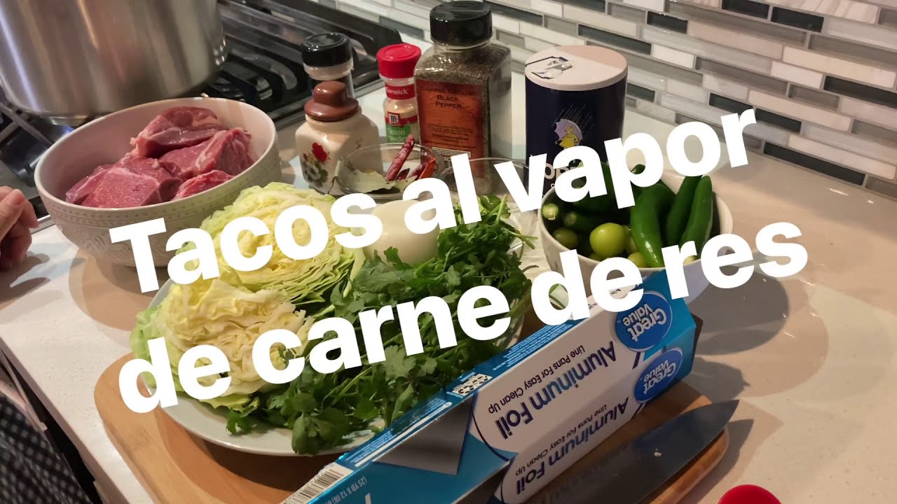 TACOS🥩🥩AL VAPOR DE CARNE DE RES RECETA