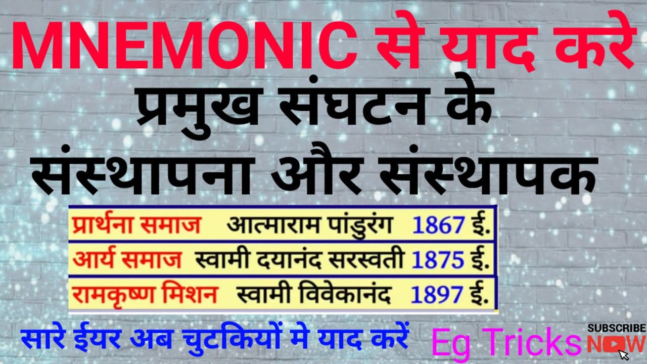 #Mnemonicसे_याद_करें_इतिहास_के_संस्था_और_उसके_सस्थापना_एम्_संस्थापक_very_short_trick_to_remember_all
