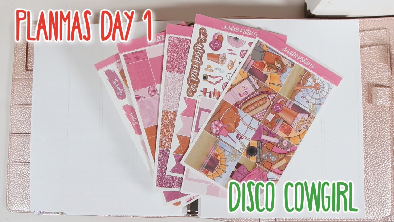 Plan With Me | Scribble Prints Co Disco Cowgirl | Planmas, день 1 🎅🏻🎄