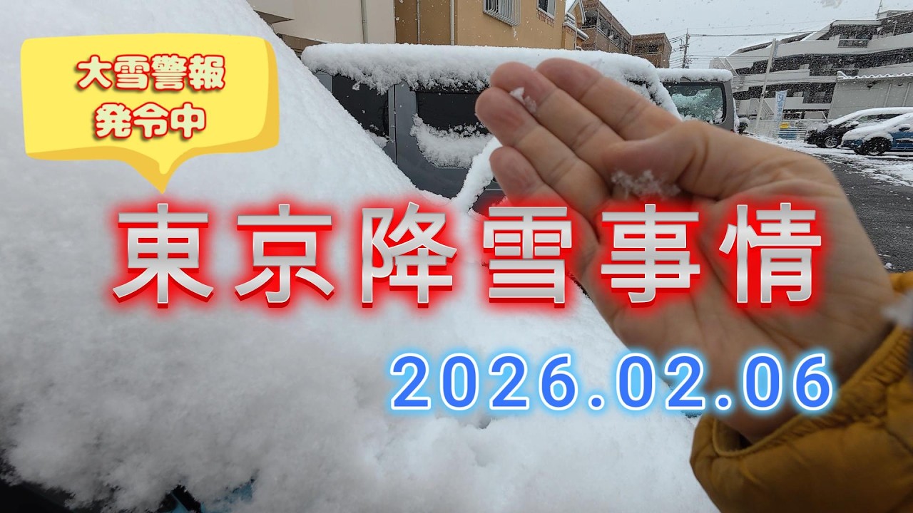 【大雪警報】東京雪降雪事情　2026.02.08