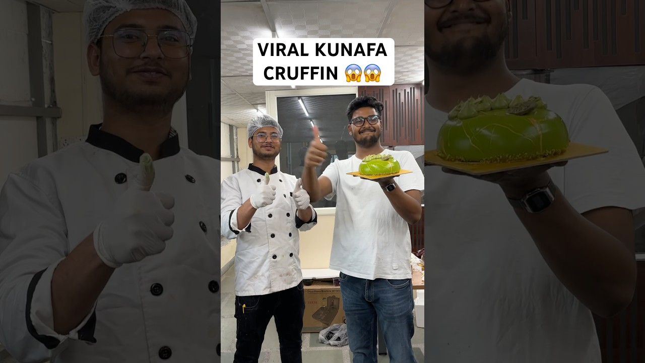 Dubai kunafa Cruffin🥳#cakenkitchen #dessert #cakevideos #food #cake #foodcake