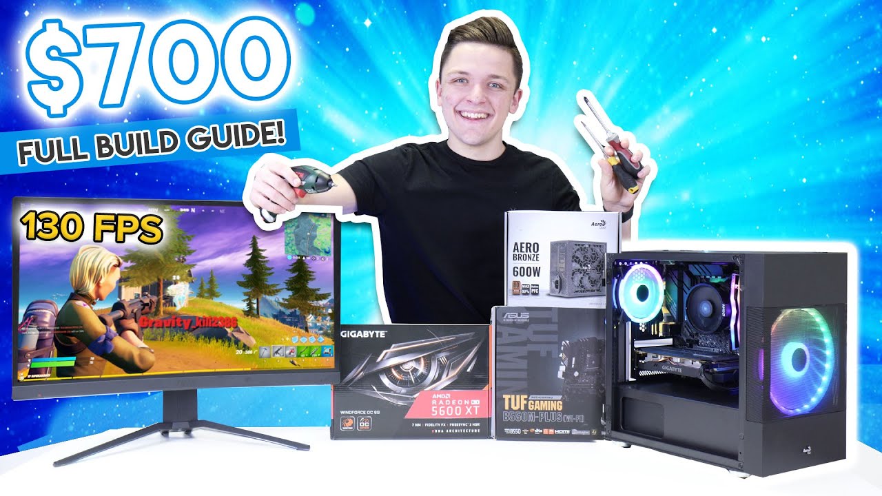 2021 $700 Budget Gaming PC Build Guide! [FULL Tutorial w/ Drivers, Windows & 15+ Benchmarks!]