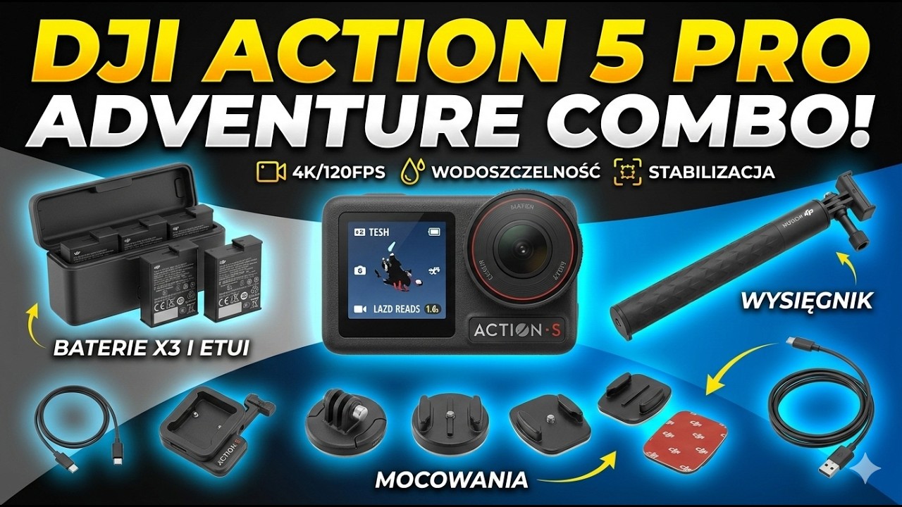 Prezentacja DJI Osmo Action 5 Pro Adventure Combo - Po chłopsku