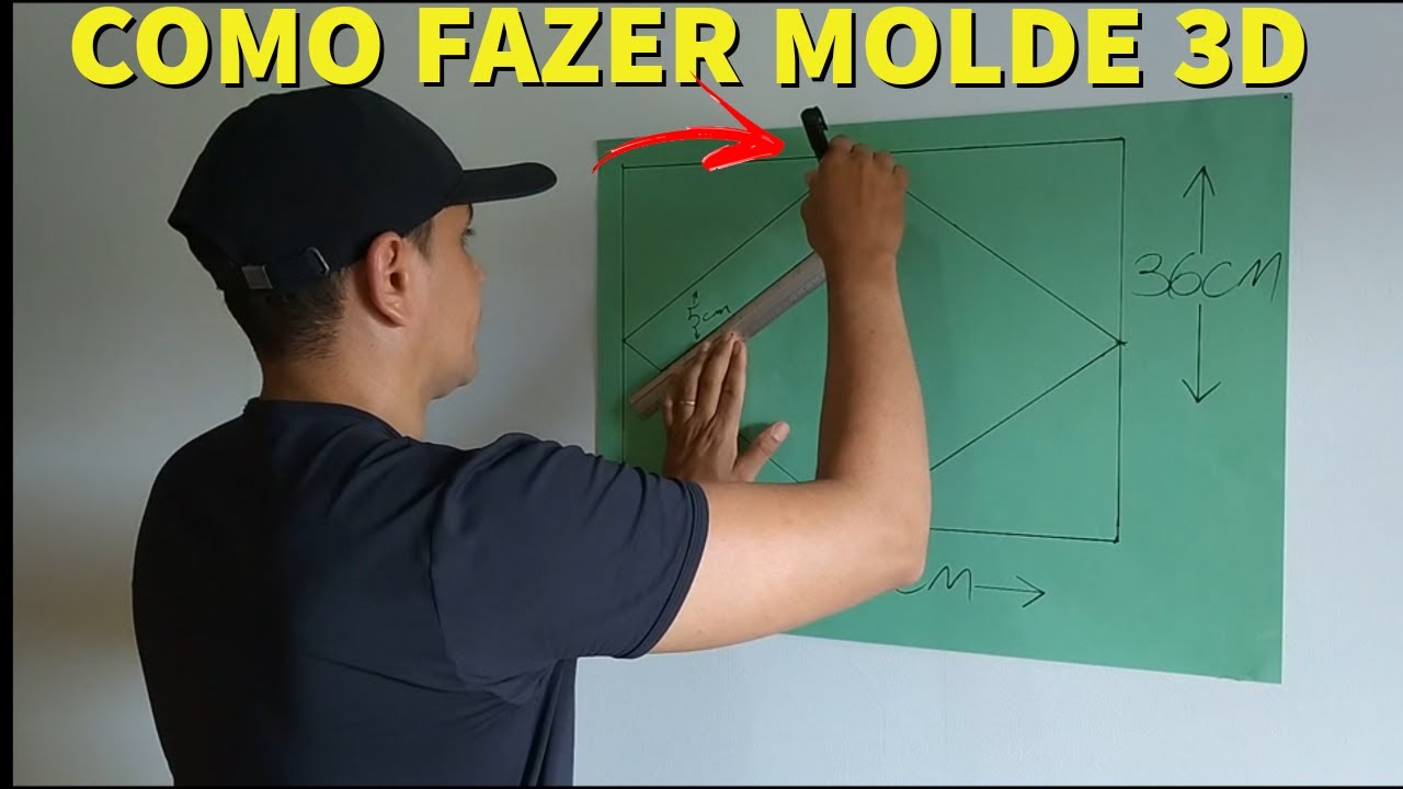 COMO FAZER MOLDE DE PINTURA 3D E RISCAR NA PAREDE PASSO A PASSO