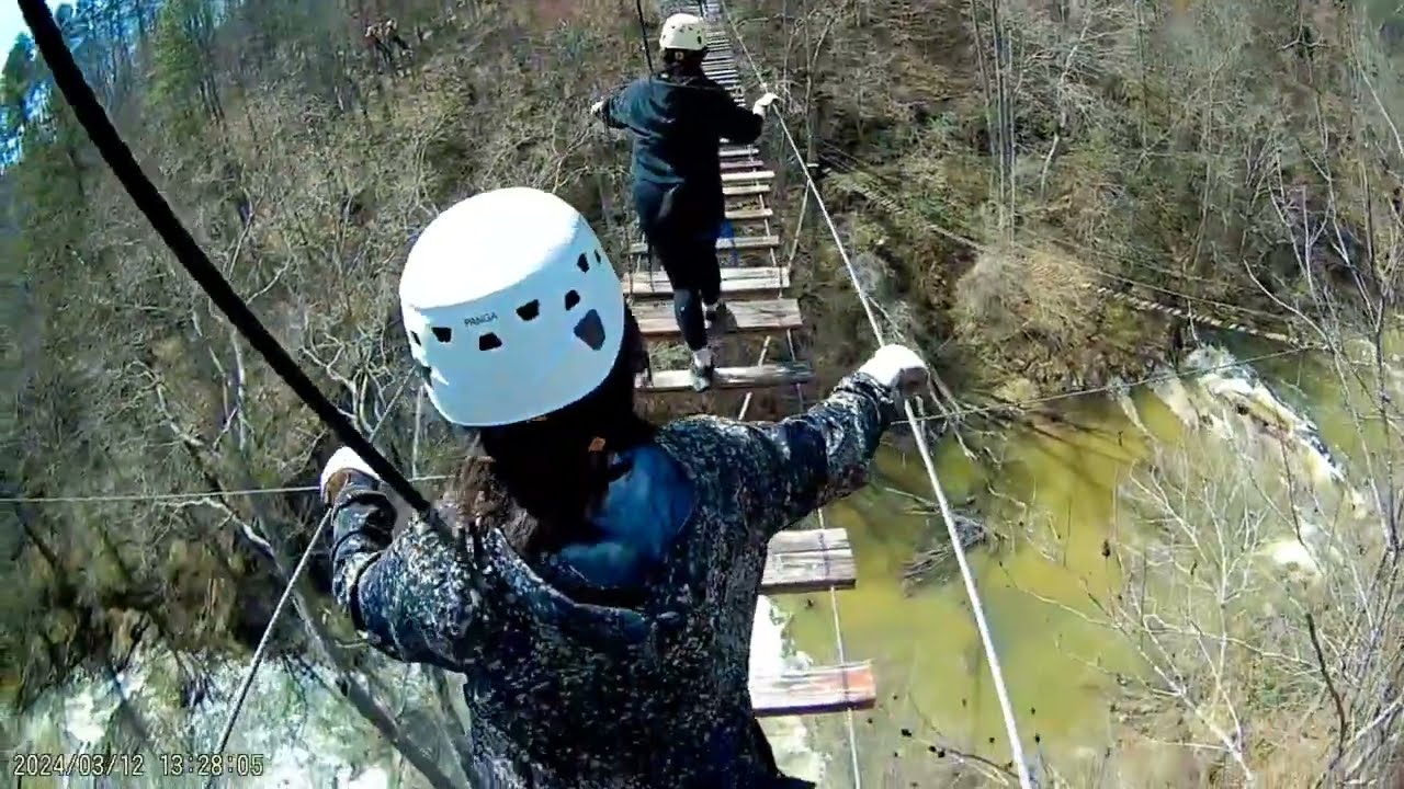 Largest Zipline - Historic Banning Mills Full 4 Levels Zipline - near Atlanta GA