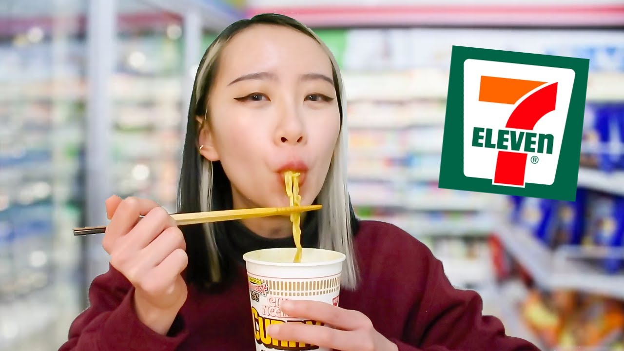 eating ONLY Japanese convenience store food for 24 hours (7-eleven food) What I eat in Japan vlog