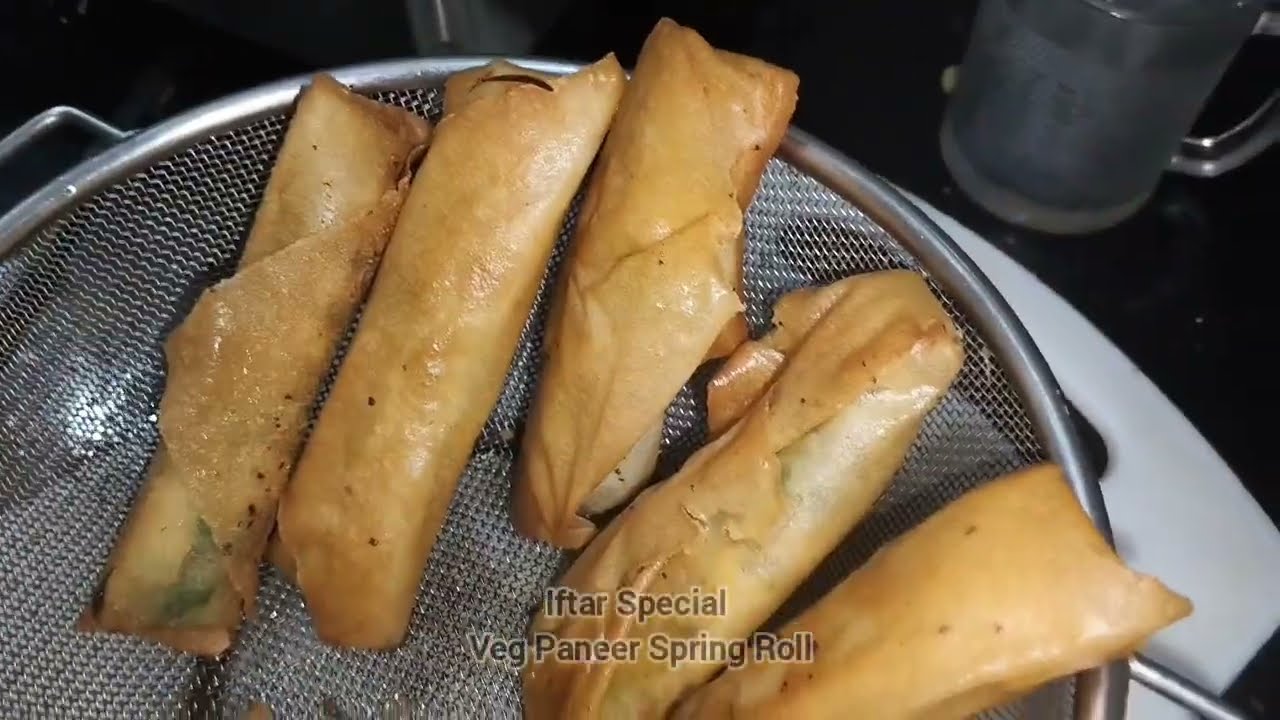 Ramzan Iftar Special Veg Paneer Spring Roll | Ramzan Mubarak Day 24 #springroll #iftar #ramzan 