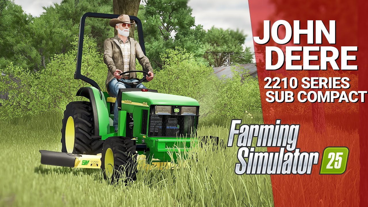 Subcompact Tractor in FS25 - John Deere 2210 #fs25