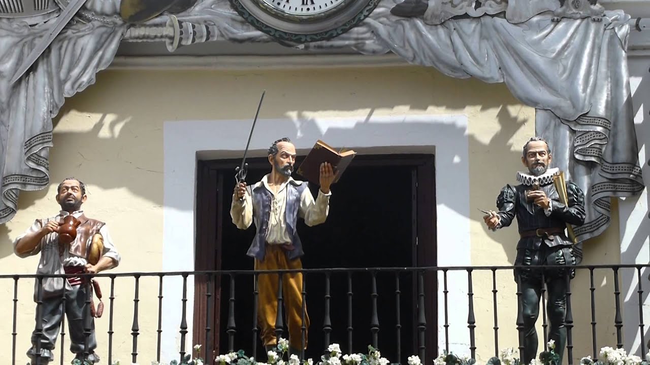 Cervantes, don Quijote y Sancho en Ciudad Real