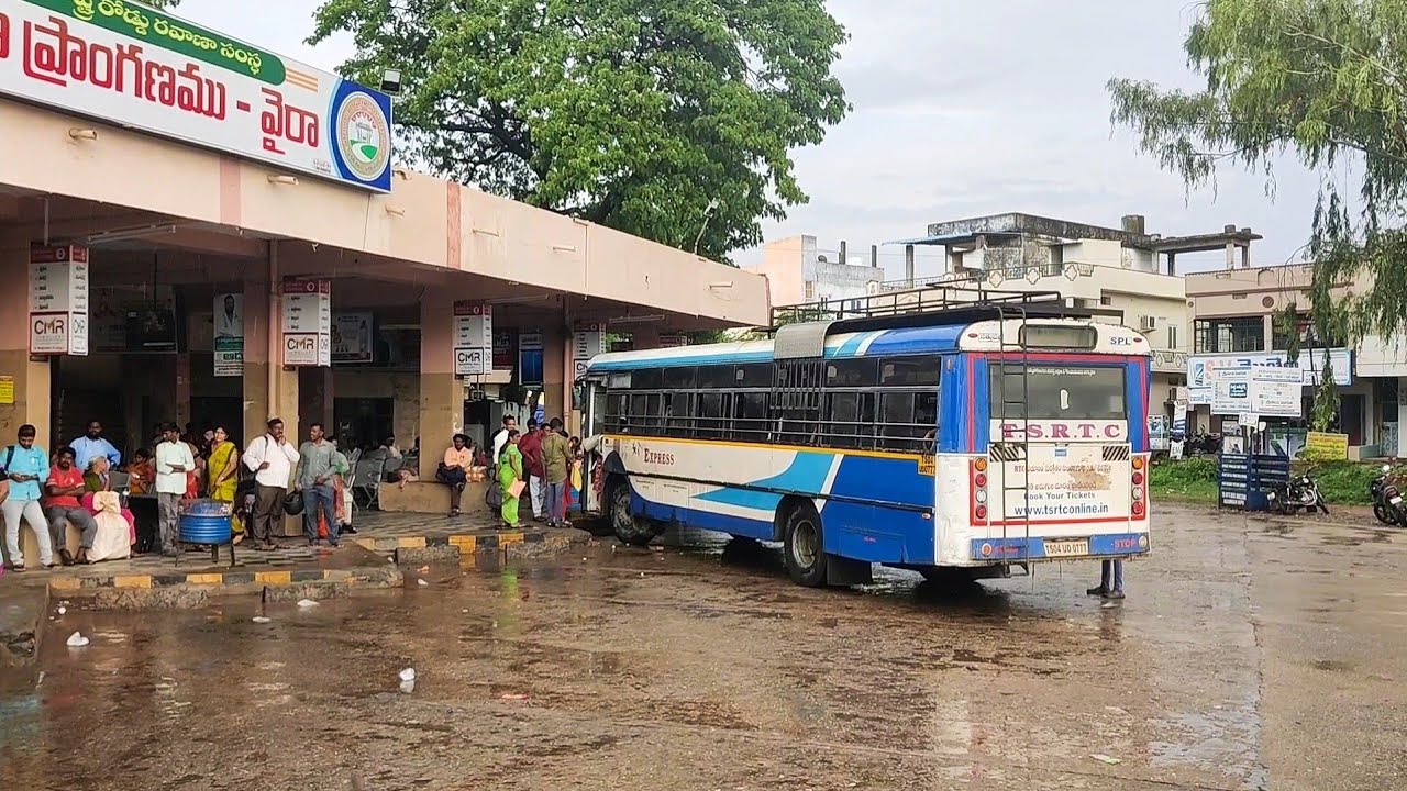 Wyra..Way to Wyra Bus Stand, Telangana || Buses To Bhadrachalam, madira, Khammam, Kothagudem, #wyra