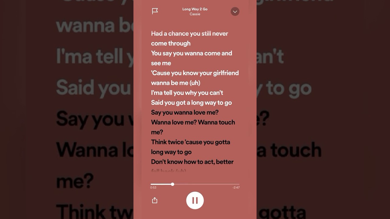 song: Long Way 2 Go - Cassie