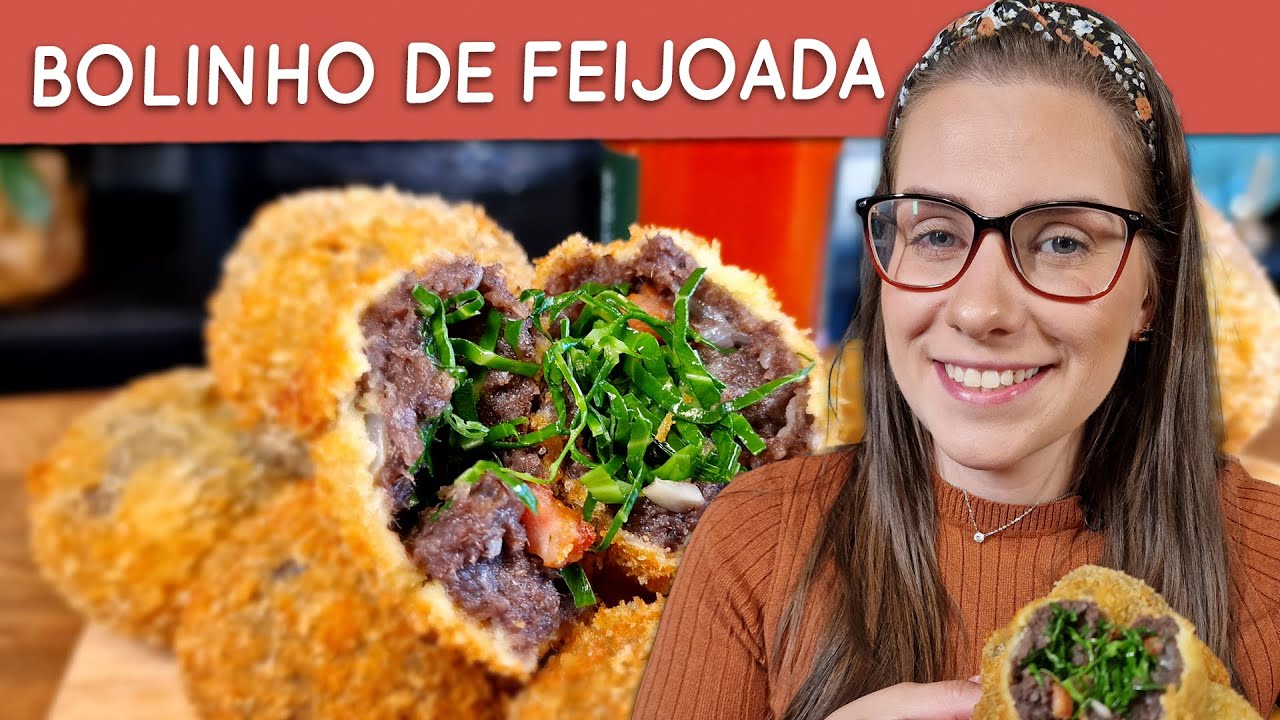 Sobrou feijoada ai ? Bolinho de feijoada delicioso e crocante!
