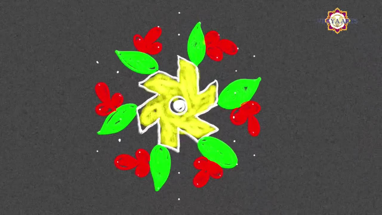 easy latast daily kolams (9×5) dots | simple Easy rangoli | big rangoli | small rangoli