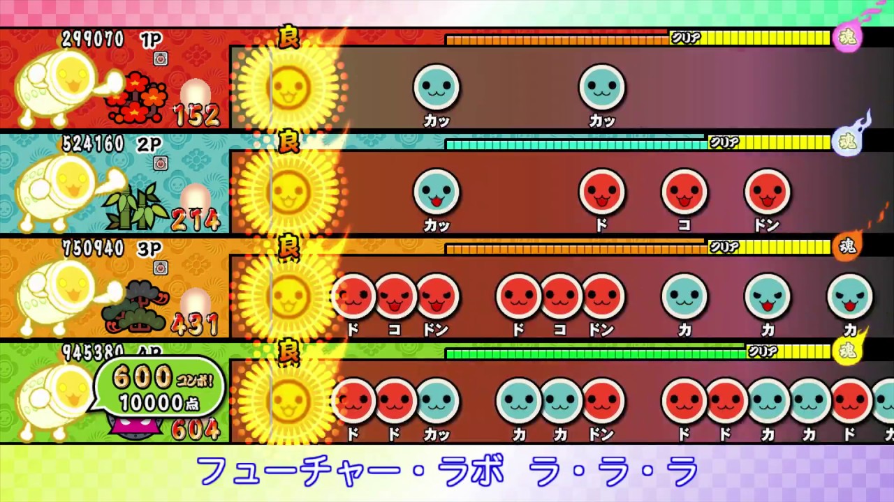 【太鼓の達人 Wii U2】フューチャー・ラボ【全難易度同時再生】