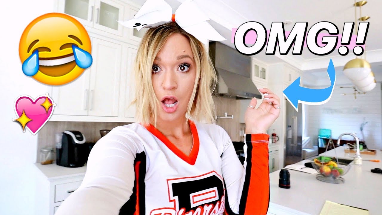 Trying On My Cheerleading Uniform!!