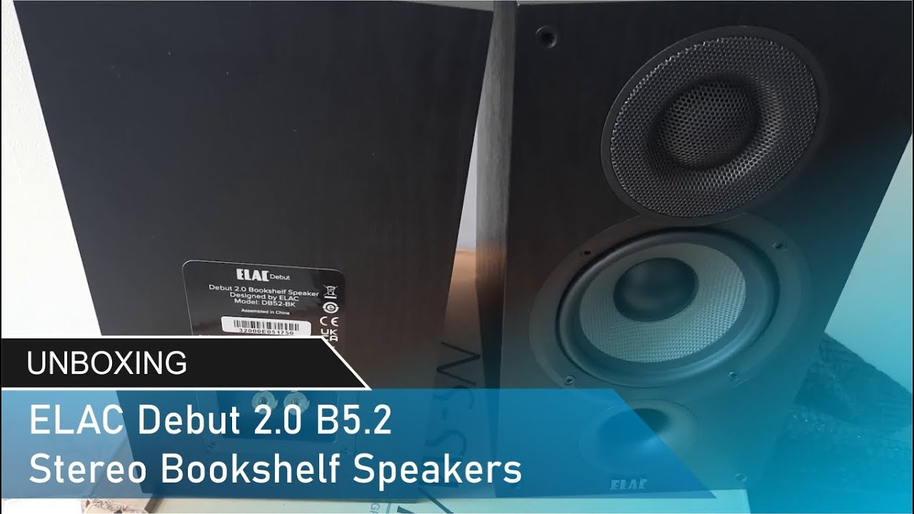 Unboxing & Sound Test - ELAC Debut 2.0 B5.2 Stereo Bookshelf Speaker/2.0 Channel Speakers For PC