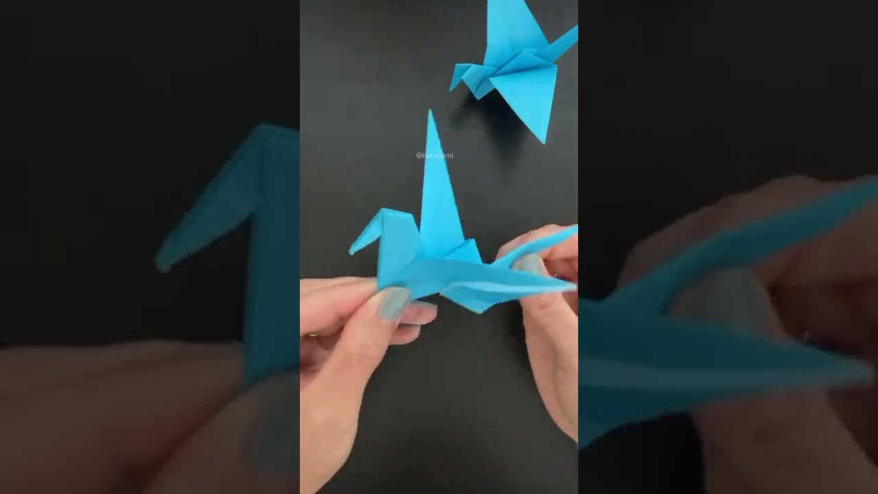How to fold Flapping Origami Crane  (Traditional) #Shorts