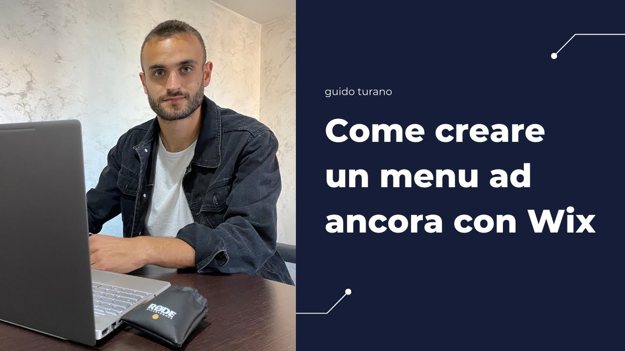 Come creare un menu ancora con Wix