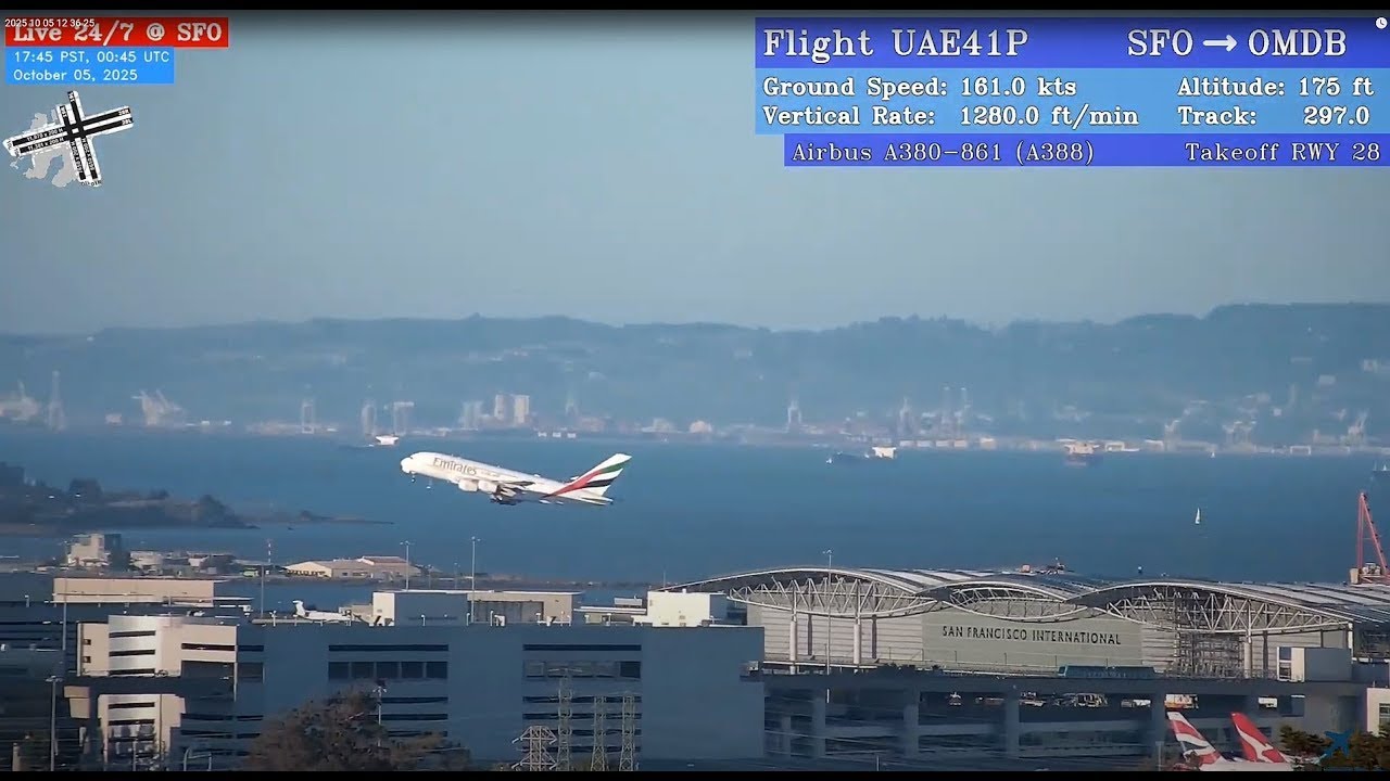 🔴Live SFO Plane Spotting | Real-Time Aircraft Tracking and ATC Audio at San Francisco Airport (KSFO)