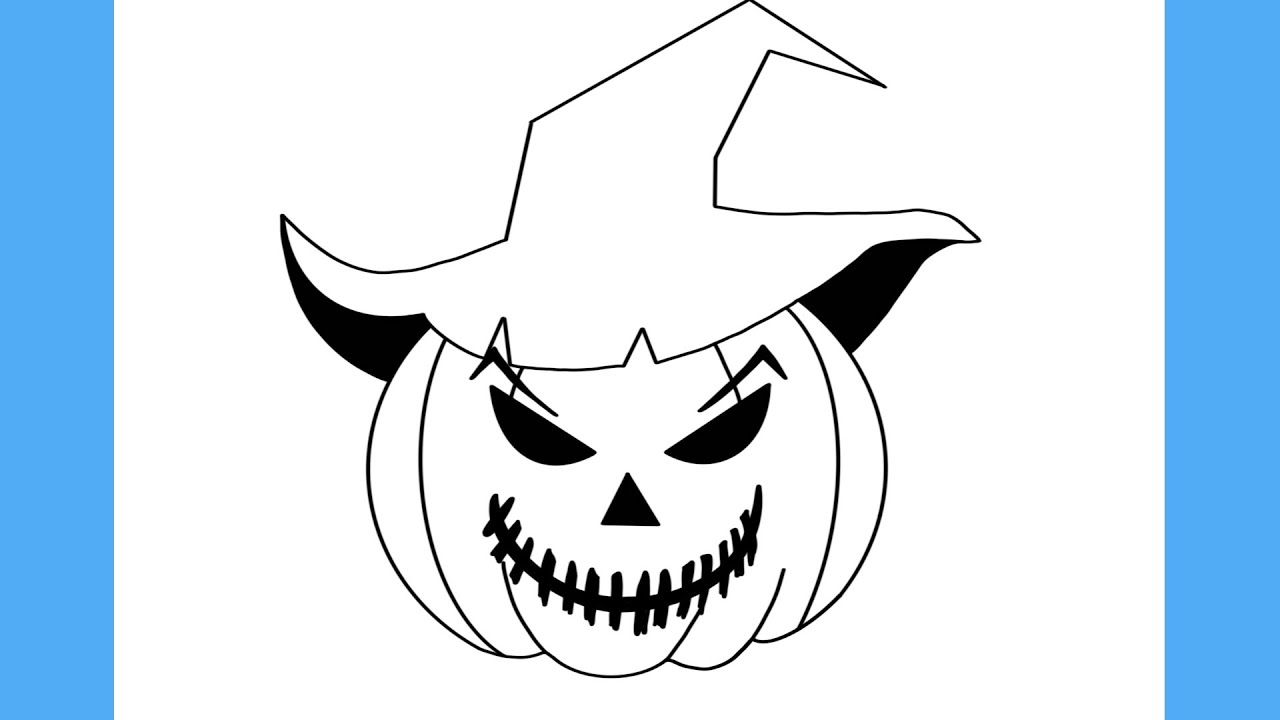 🎃COMO DESENHAR ABÓBORA DE HALLOWEEN - COMO DESENHAR HALLOWEEN