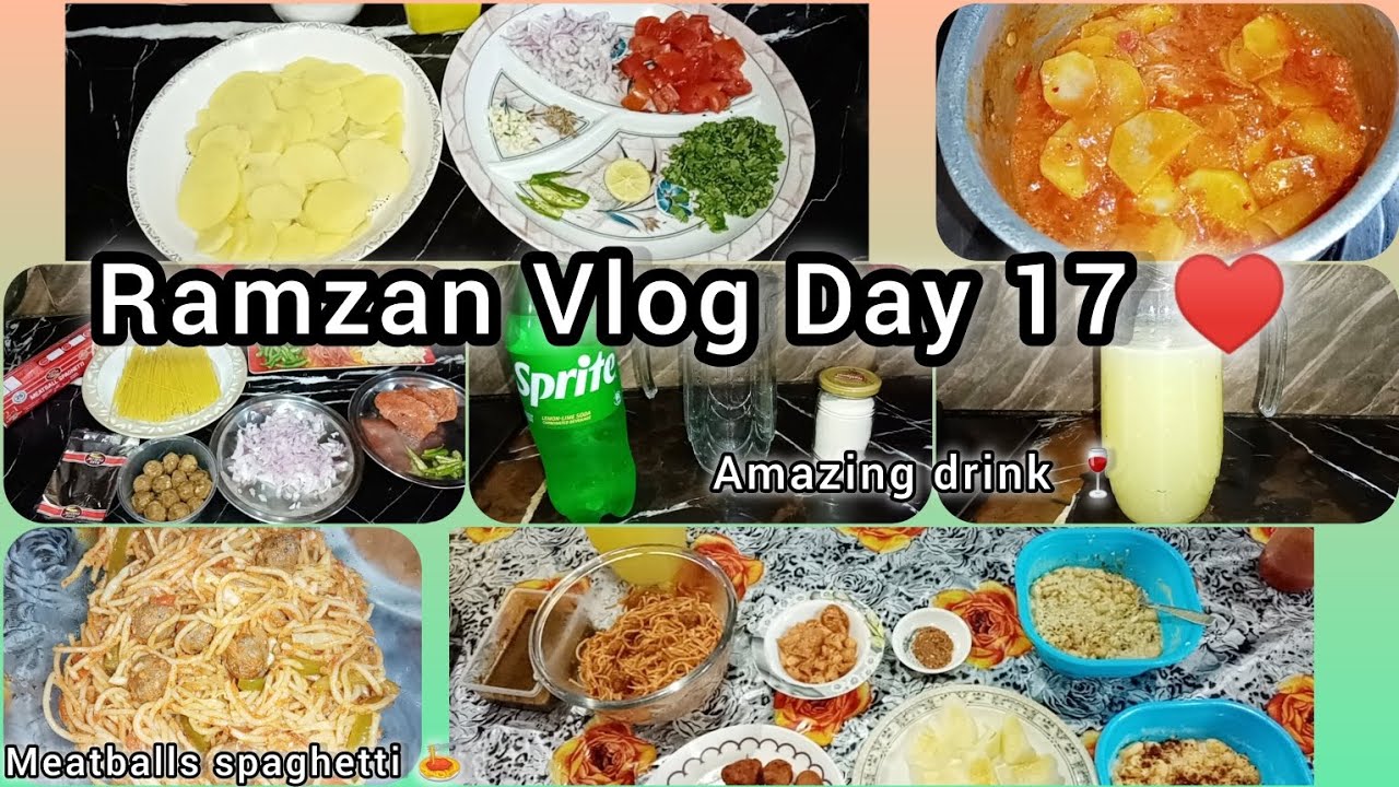 Ramzan Vlog Day 17 | Sehri To Iftari Routine | Aloo Ka Salan🥔 | Meatballs Spaghetti 🍝 | Merry Memon