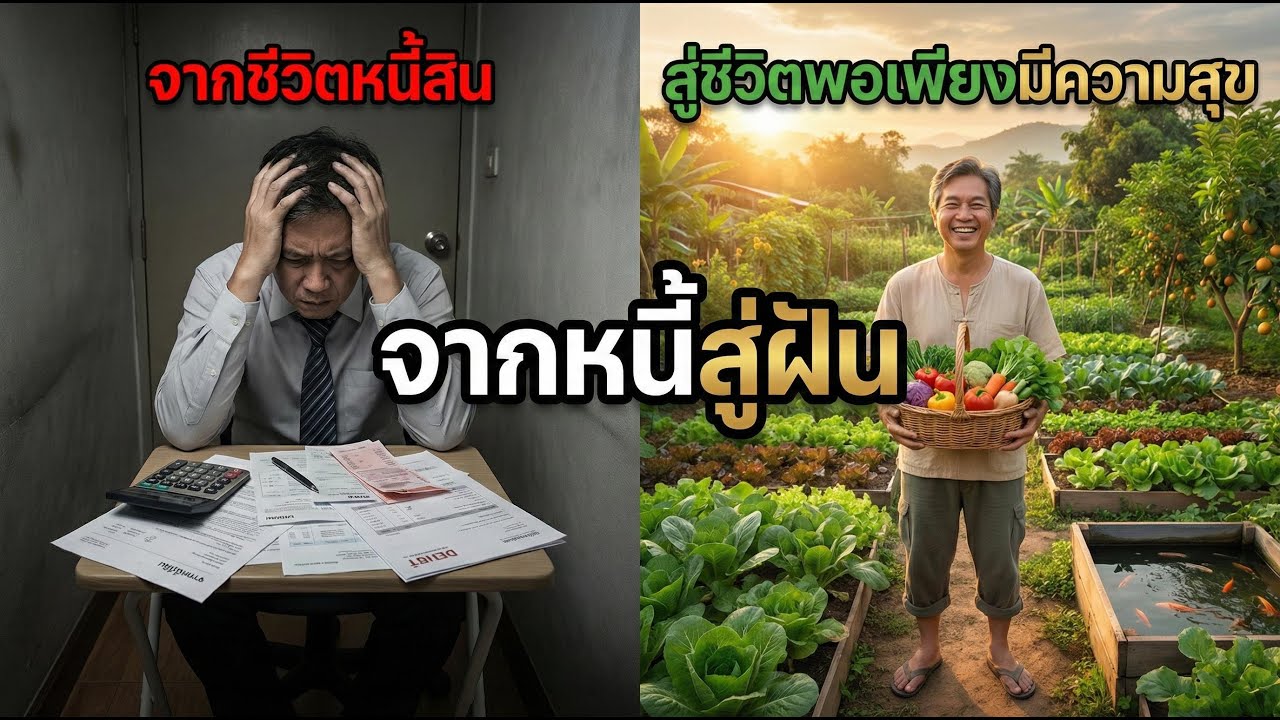 จากหนี้สู่ฝัน: ชีวิตเกษตรพอเพียง 🌱 เปลี่ยนหนี้เป็นสุข!
