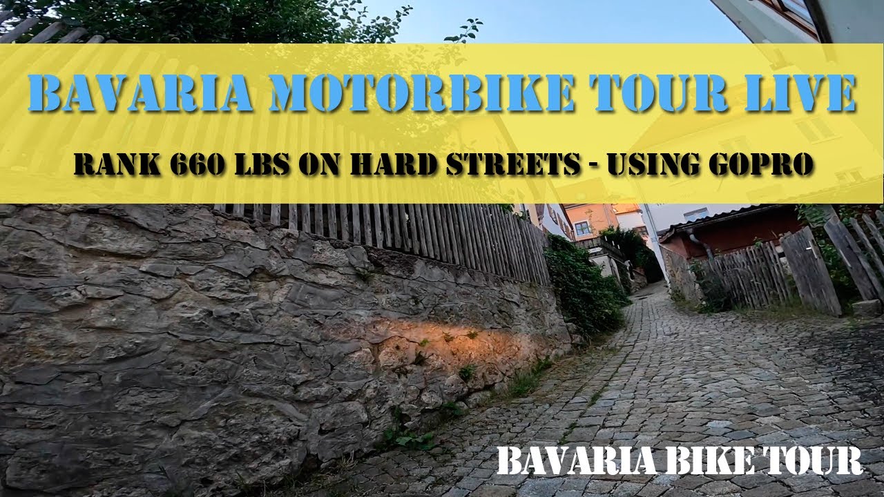 BBT 55 RANKING 660 LBS MOTORBIKE ON VERY HARD STREETS  BAVARIA - LAABER - COPPLED ROAD - USING GOPRO