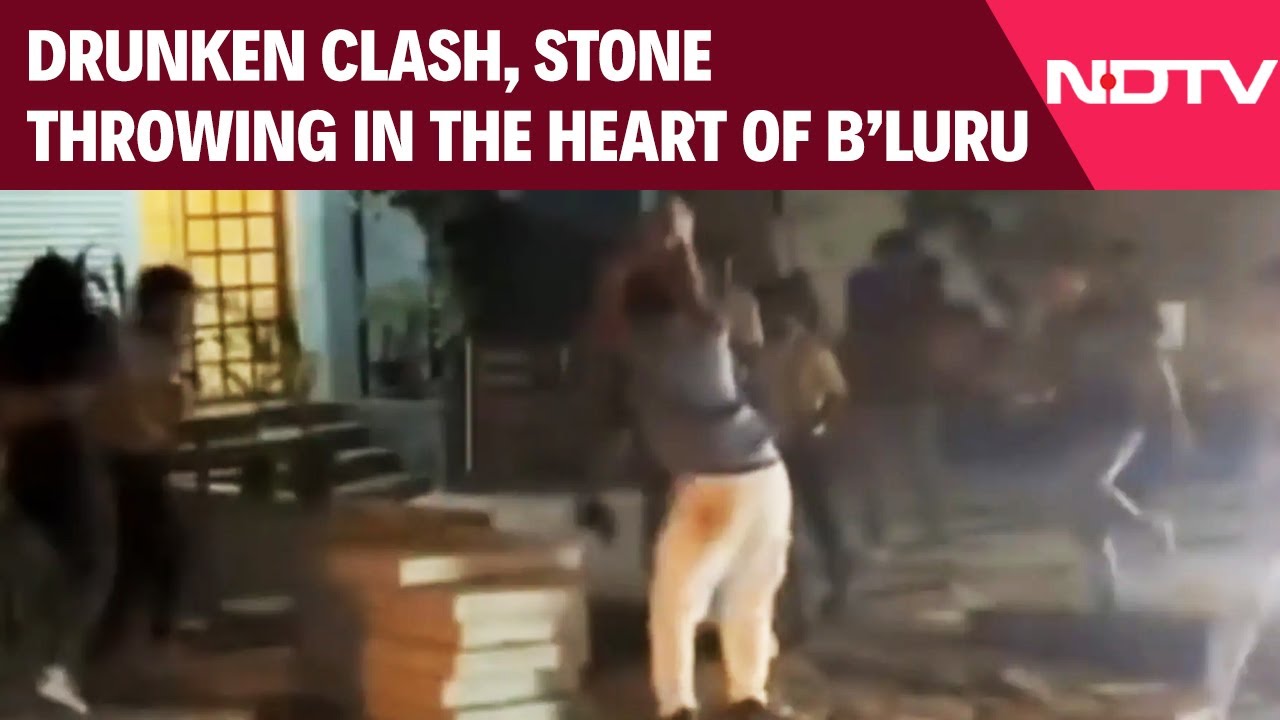 Bengaluru News | Drunken Clash, Stone Throwing In Heart Of Bengaluru, Video Goes Viral