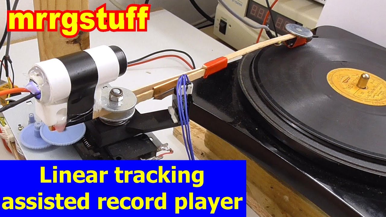 Linear tracking assisted record player
