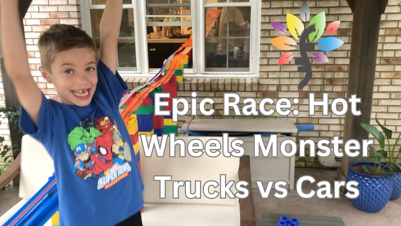 EPIC Hot Wheels Race Through Our WINDOW! Monster Trucks vs Cars