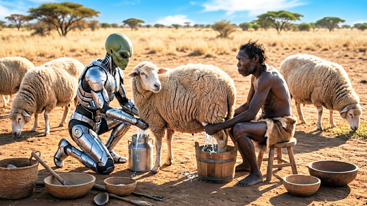 The Day an Alien Saved Starving Early Humans with Sheep and Milk
