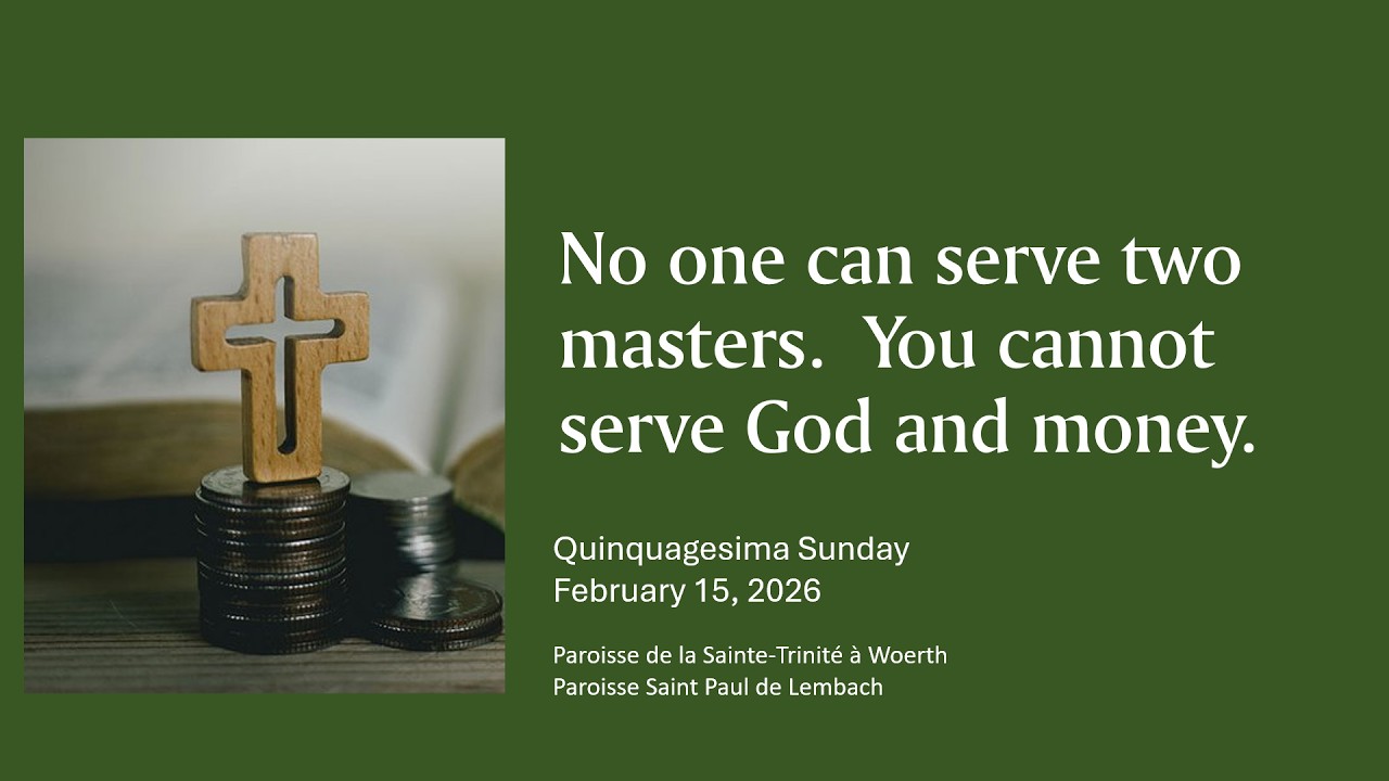 No One Can Serve Two Masters. You Cannot Serve God and Money