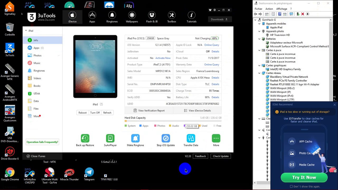 Comment restaurer iPad Pro 2 avec 3uTools 10000%%%% Par GSM ROYAL
