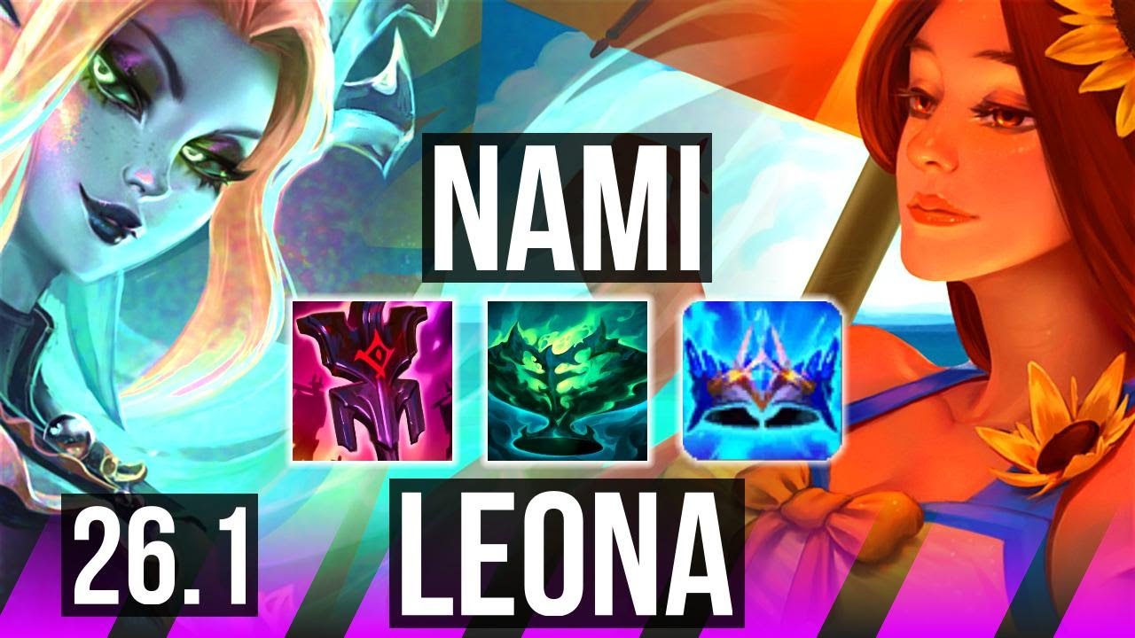 NAMI & Twitch vs LEONA & Varus (SUP) | NA Grandmaster | 26.1