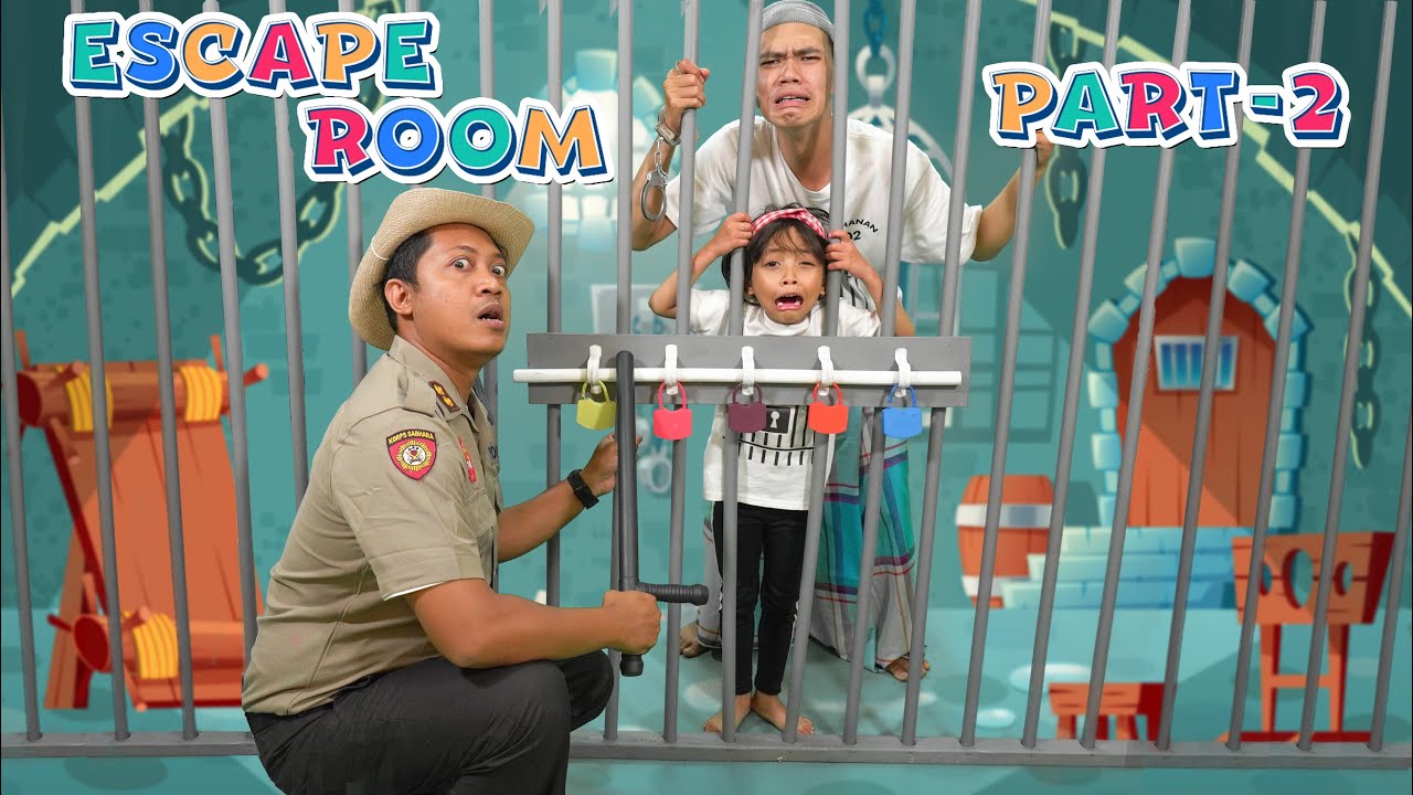 ESCAPE ROOM CHALLENGE PART 2 😍LEIKA DAN TOMPEL DI PENJARA POLISI AYAH