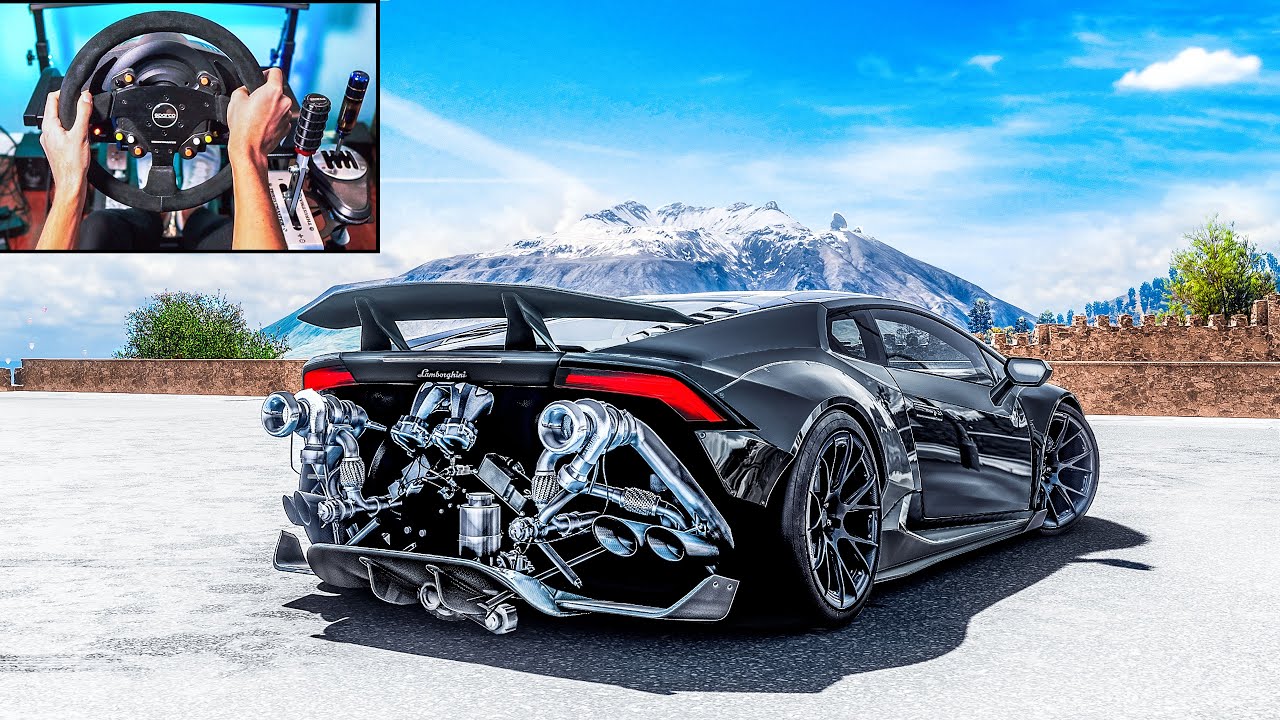 Bumperless Twin Turbo Lamborghini Huracán - Forza Horizon 5 (Steering Wheel + Shifter) Gameplay
