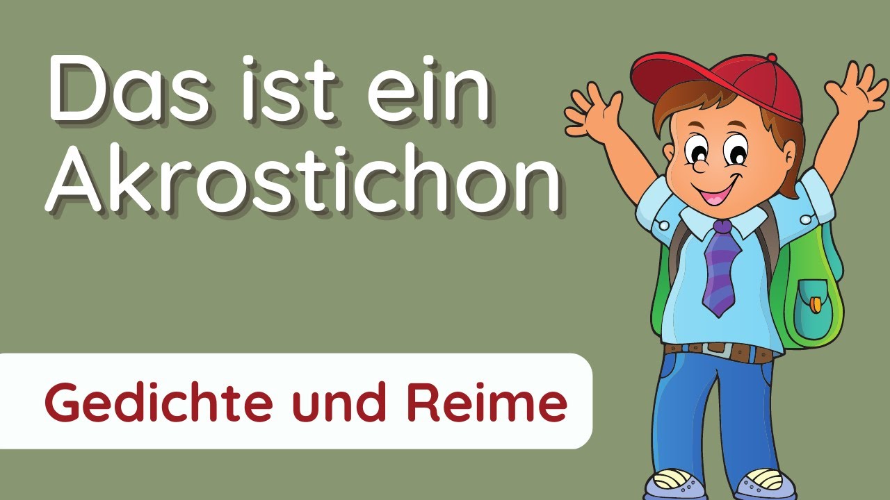 ✅ Akrostichon schreiben - mit Beispielen für die Schule