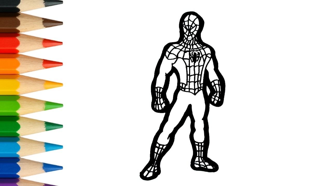 Tutorial Menggambar Spiderman Super Hero Keren 🕸️✨ | Seru untuk Anak