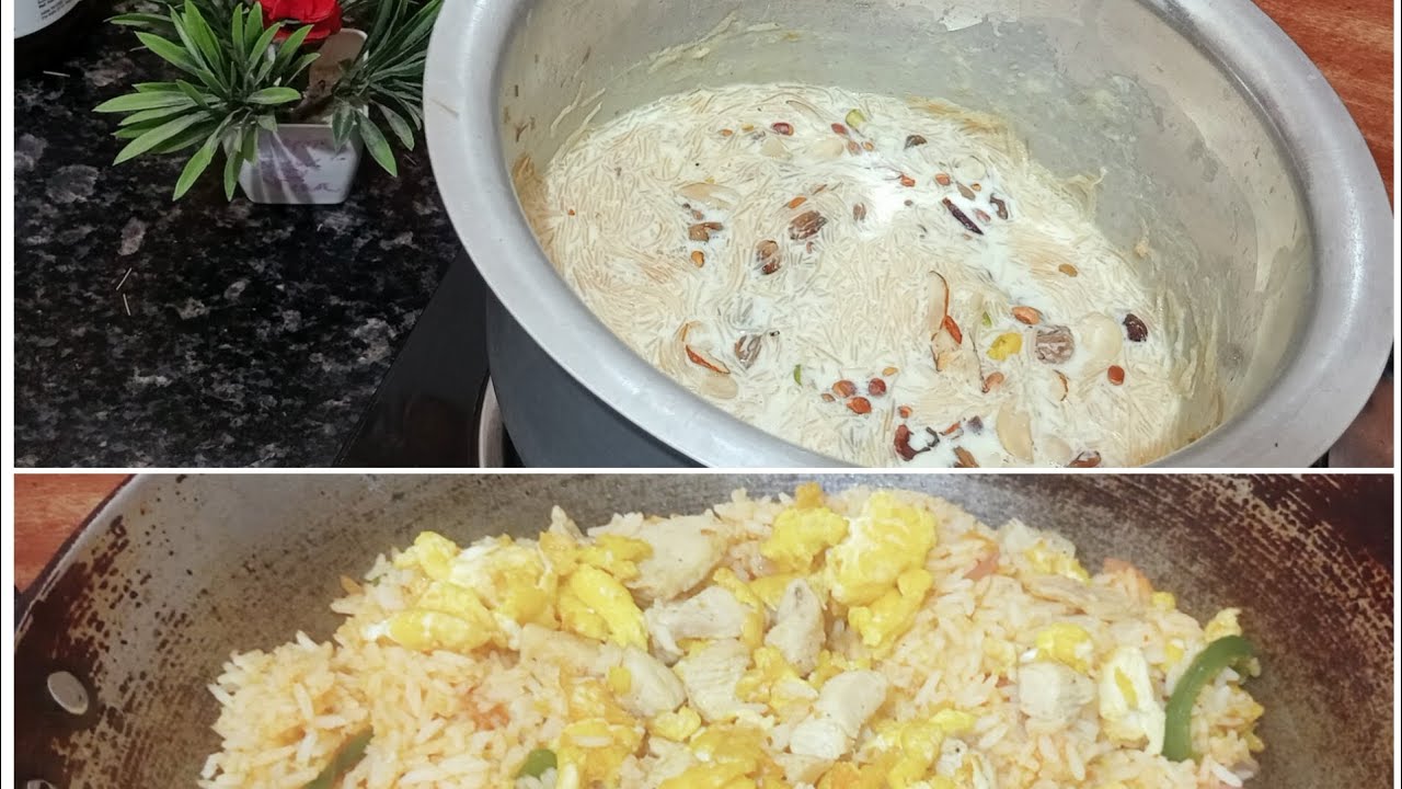 Ghar Ka Khana & Online Shopping 🥰 | Sevai & Chicken Fried Rice