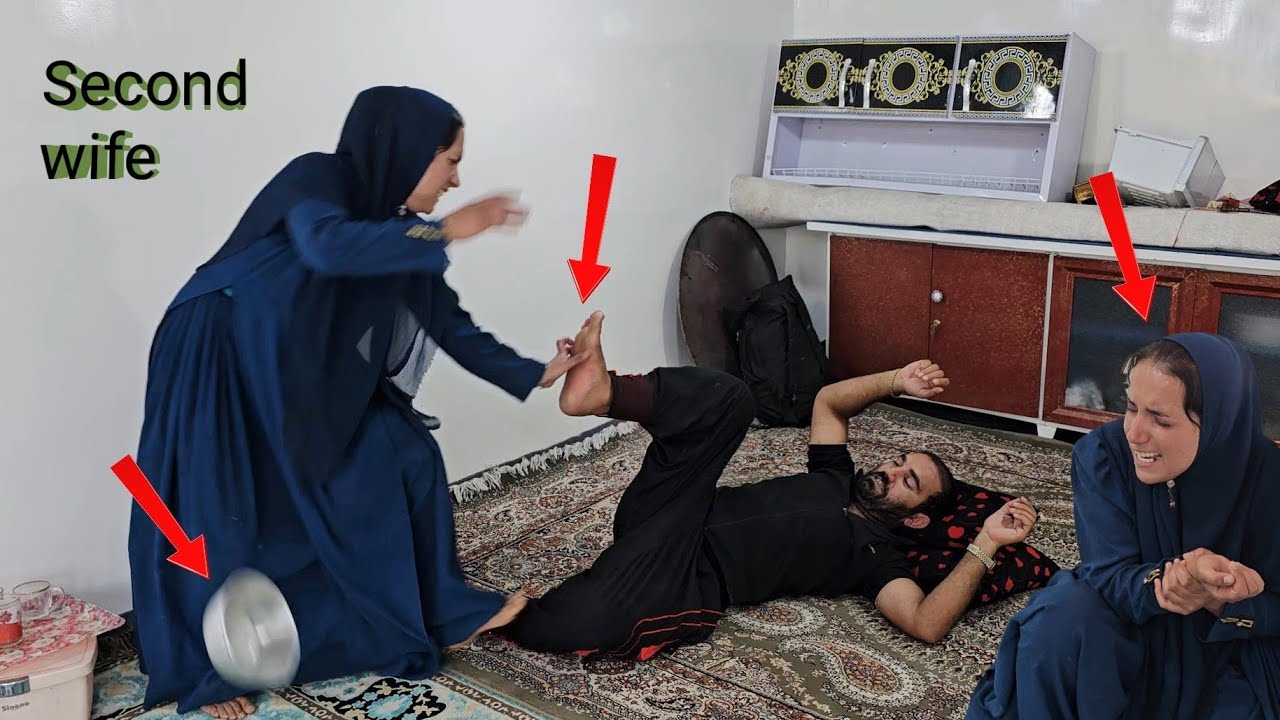 When the second wife gets upset about her husband's inattention