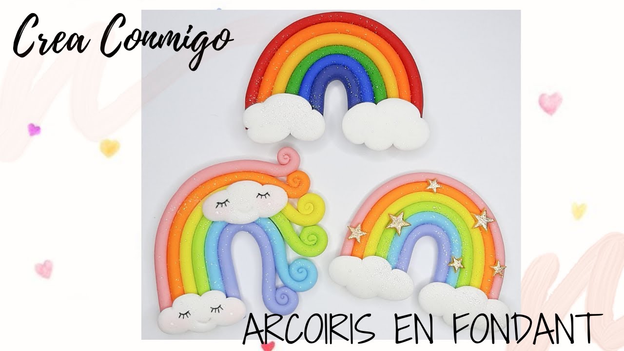Arcoíris- Fondant 🌈🌈🌈 | Crea Conmigo