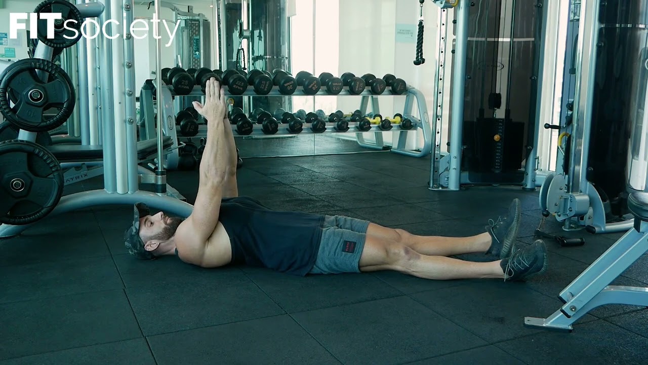 Lying Chest Squeezes 1 - Fitness Exercise