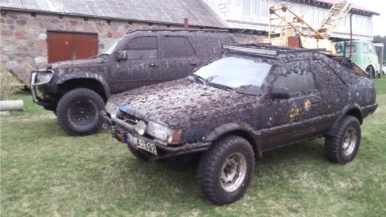 Subaru L-series and Toyota 4runner mud off-road.
