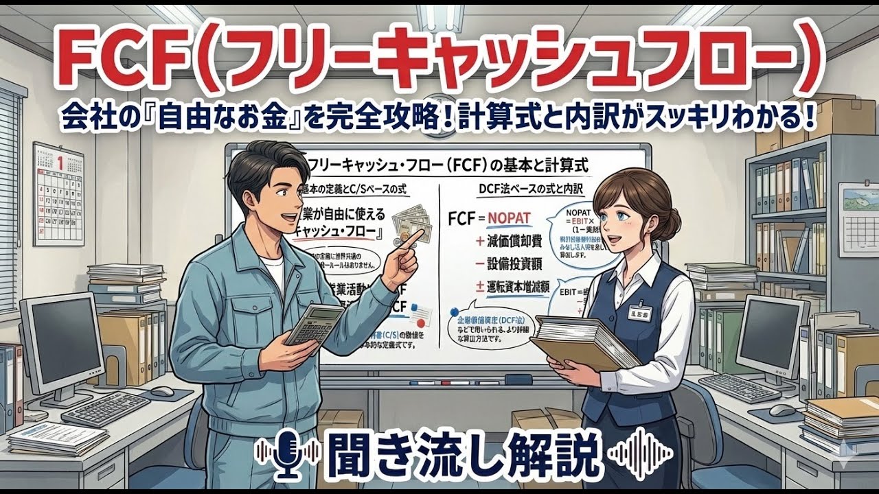 【重要論点・聞き流し】フリーキャッシュフロー（FCF）『黒字倒産を見抜く』（事例４）