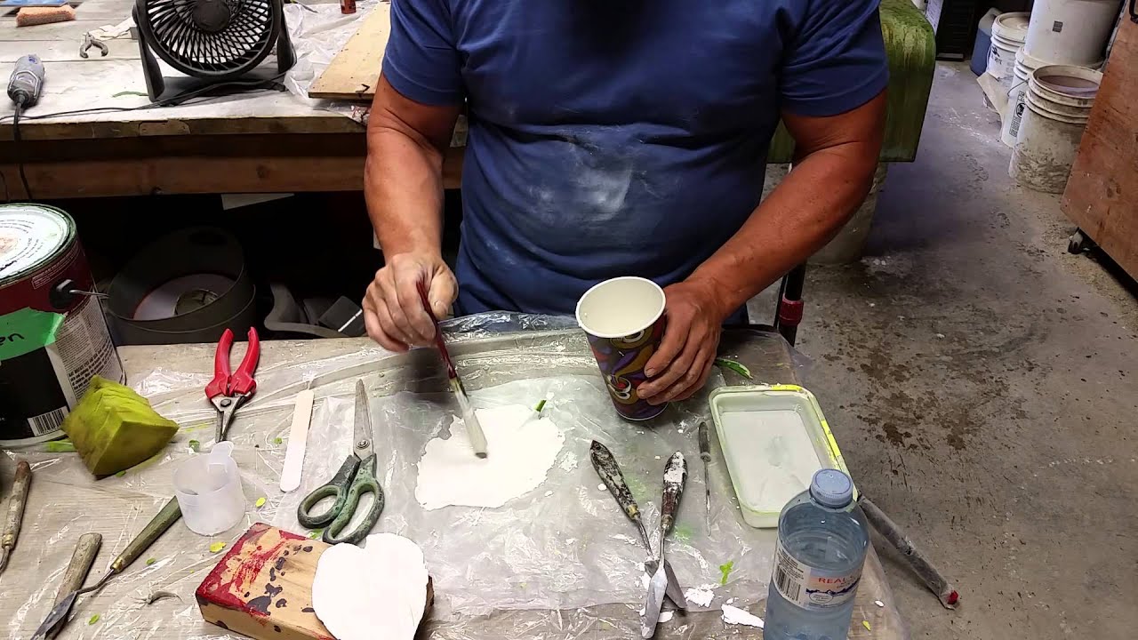 Plaster of Paris leaf for lj.