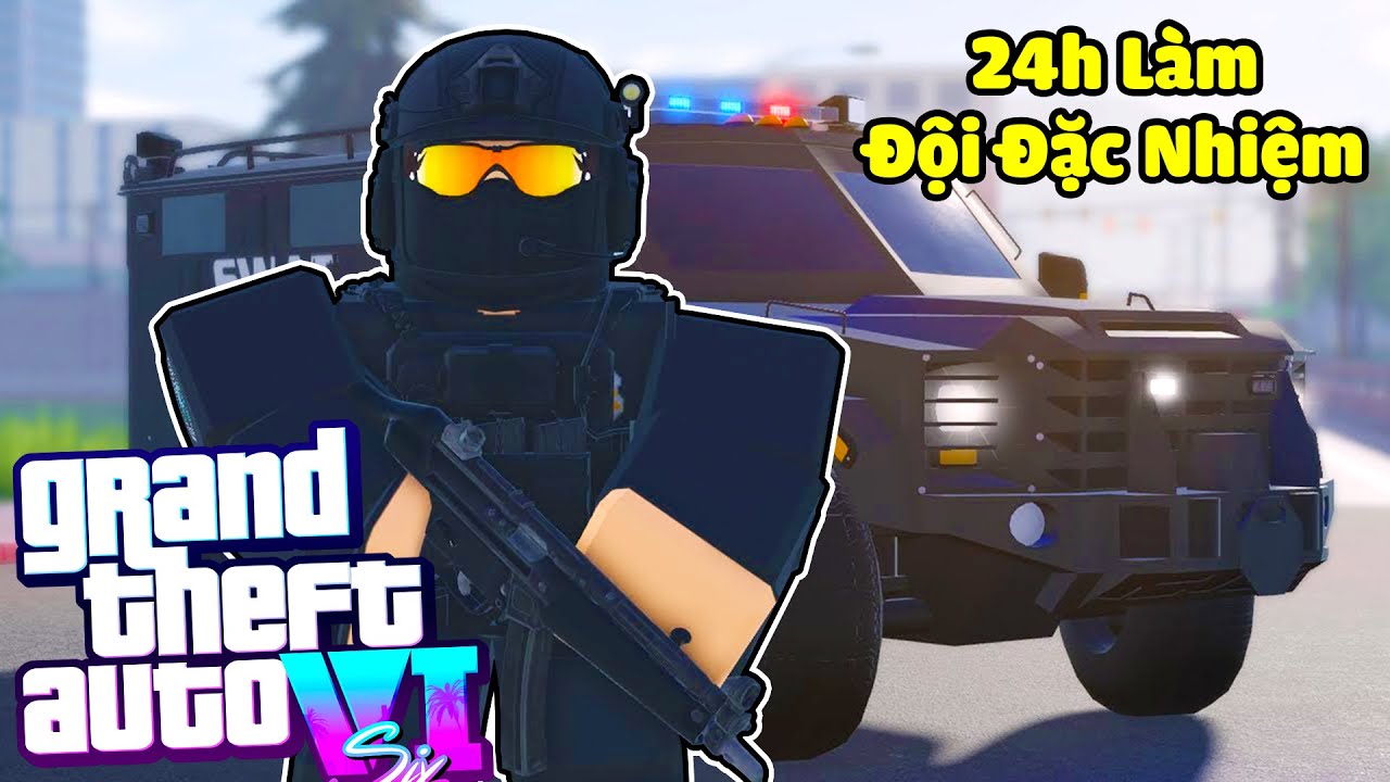 JAYGRAY THỬ THÁCH 24H LÀM ĐỘI ĐẶC NHIỆM TRONG ROBLOX GTA 6*ĐI BẮT CƯỚP VÀO TÙ THÀNH PHỐ TỘI PHẠM
