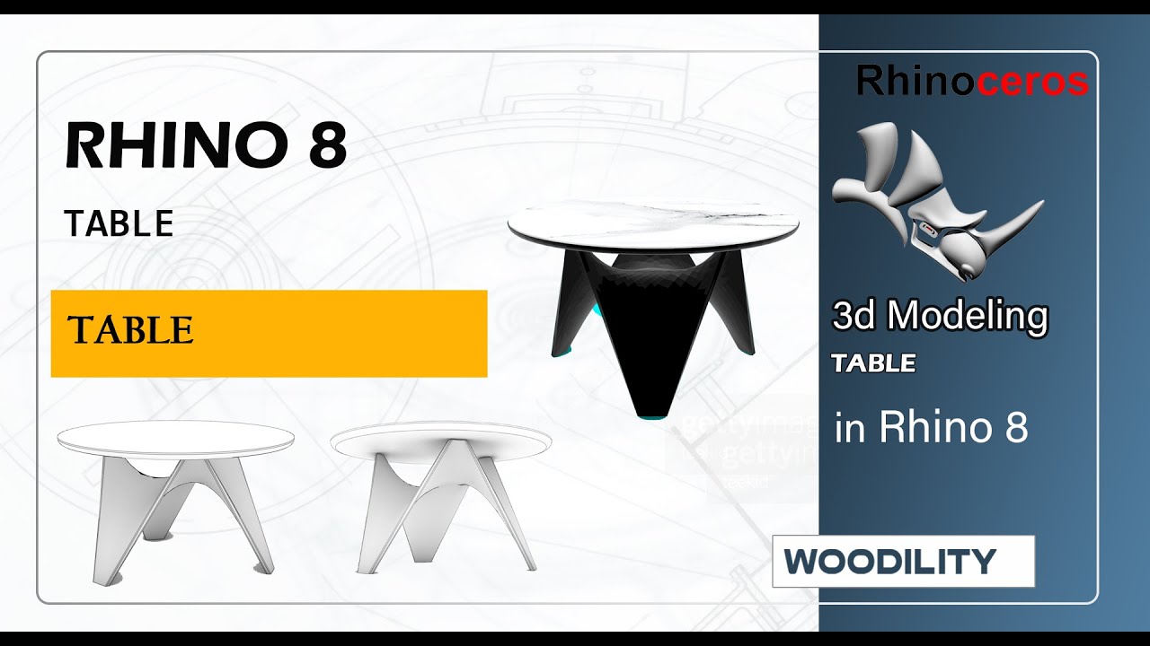 How to Design a Modern Table in Rhino | From Curves to 3D Surface Modeling